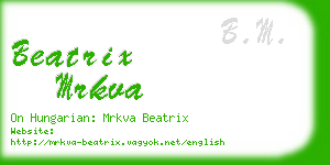 beatrix mrkva business card